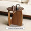 Excellente table basse ronde en noyer de 19,68 po