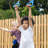 Dolphin Playground Wooden Outdoor Swing Set With 2 Belt Swings, Gym Rings, And Climbing Ladder For Kids