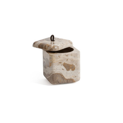 Marble Bathroom Lidded Vanity Jar