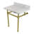 Kingston Brass Templeton 30-Inch Vanity Top with Brass Legs (8-Inch, 3-Hole)-29272499