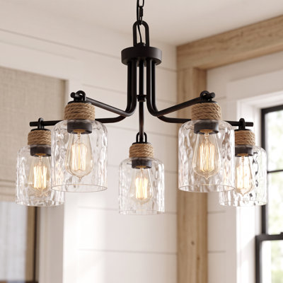 Lustre noir mat 5 lumières Baltic