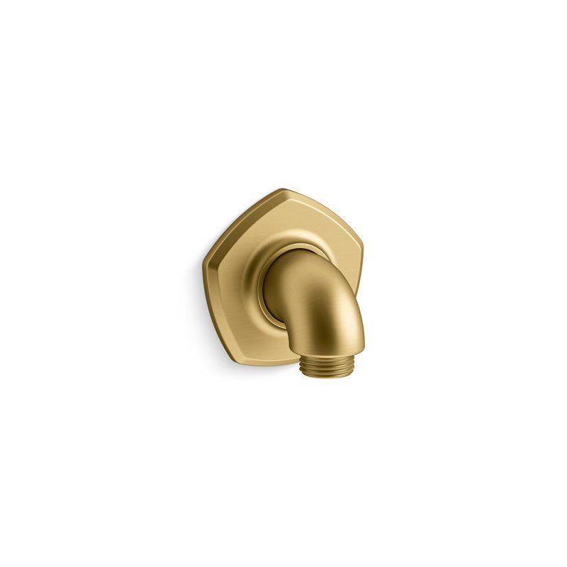 Occasion Wall-Mount Supply Elbow, Vibrant Brushed Moderne Brass
