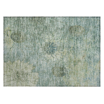 Machine Washable Indoor/Outdoor Leavittsburg ACN2235 Floral Rug