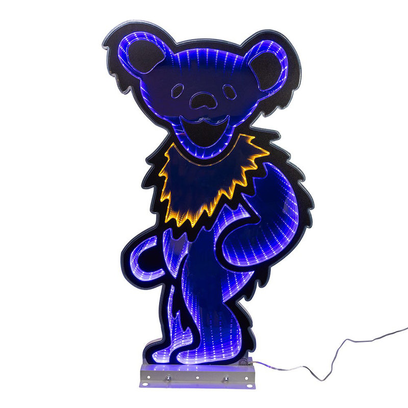 Kurt Adler Grateful Dead Dancing Blue Bear Outdoor Infinity Light, 26in