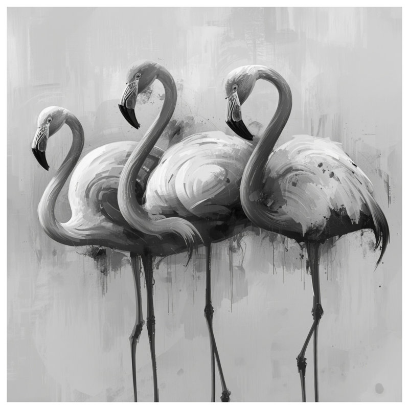 Rideaux de douche Mono Flamingo, L 70 po x H 93 po