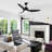 Vaczon 52" Modern Propeller Dimmable Ceiling Fan with LED Lights and Remote Control, 6 Speeds Reversible DC Motor, 3 Color Lights, Timer, 4''/10'' Downrods, for Indoor/Covered Outdoor Use-639746292