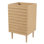 Aubier l 20 po x P 18 po x H 33 po Meuble-lavabo de salle de bain à lattes linéaires à 2 tablettes d'épaisseur seulement (lavabo non inclus), chêne