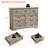 47"  Gray Dresser with 9 Drawers Wide Vintage Chest of Drawers with Metal Handle & Natural Texture Wood Dresser for Closet with Two Different Drawer Sizes for Living Room Hallway-1985443545