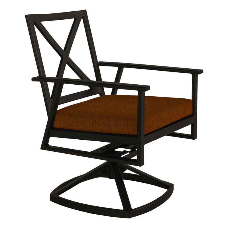 Marin Outdoor Rocker Chair, Carbon Black, Sahara Cafe