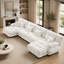 Canapé d'angle modulaire à combinaison libre, canapé en forme de U avec 2 poufs, tissu chenille pour un confort et un style ultimes