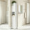 Grande armoire de rangement pour salle de bain avec 2 portes et tablettes réglables