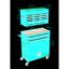 Rangement rouge pour 8 outils avec roulettes, intérieur spacieux, armoire mobile verrouillable fiable - rouge, centrale pour un rangement sécuritaire, fabrication en acier thermolaqué-16731309