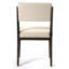 Chaise d'appoint rembourrée capitonnée ivoire Handa
