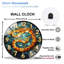 Horloge murale rétro en verre coloré 12 po