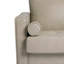 Fauteuil club capitonné à accoudoirs carrés en similicuir avec 2 coussins-1509266250