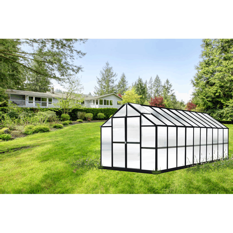 Mont Growers 8' W x 24' D Hobby Greenhouse, 90" H x 101" W x 20" D