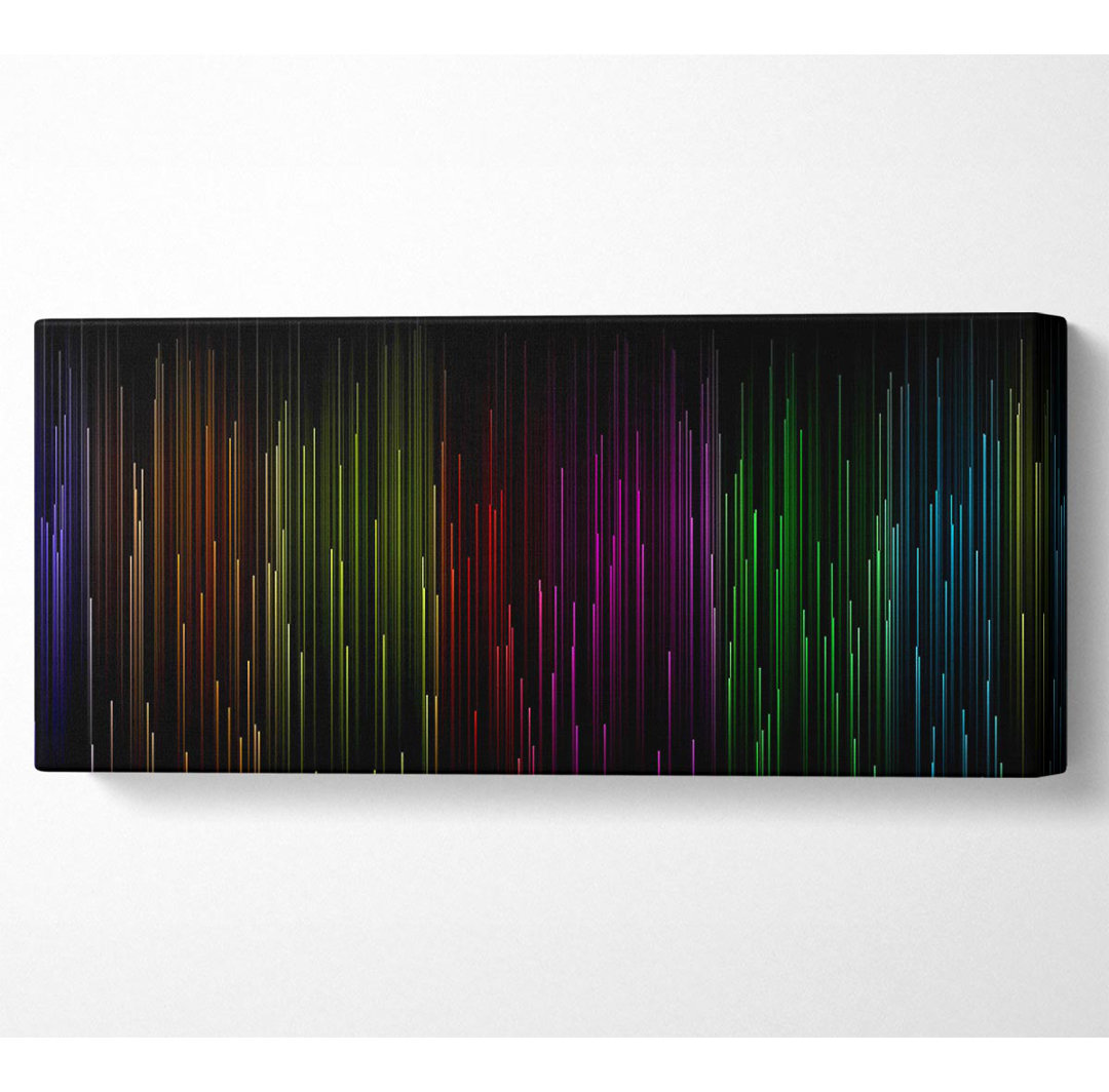 Regenbogen Linien Panoramaleinwand