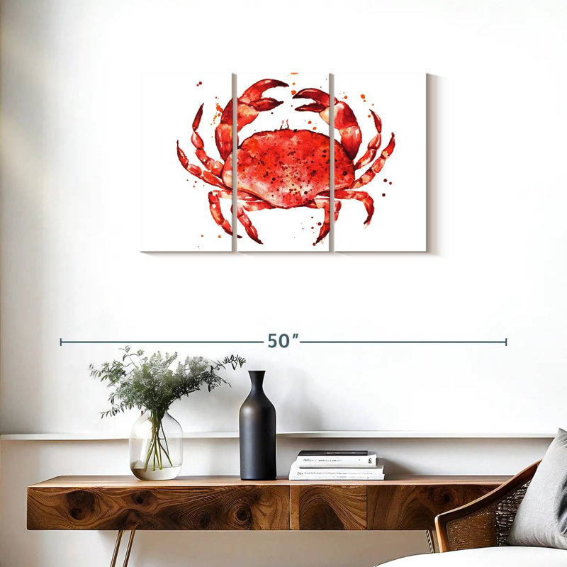 Crabe rouge cuit Brampt, H 20 po x l 33 po