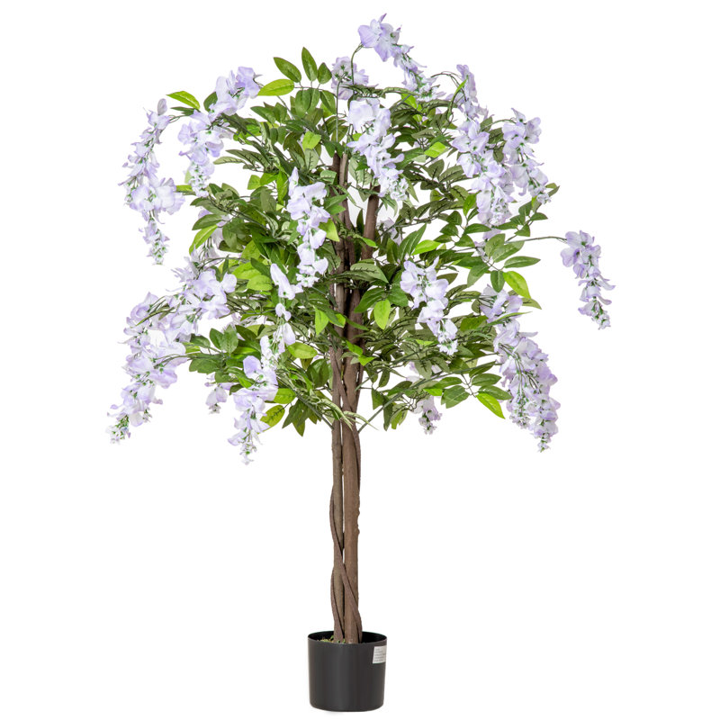 110cm Faux Flowering Tree in Pot