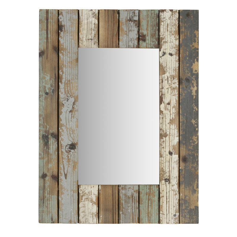Torres Farmhouse Wood Panel Wall Mirror