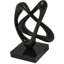 Mobius Cast Resin Abstract Sculpture on Waxstone Inlaid Base