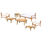 Noida Outdoor 7 - Piece Teak Conversation Set