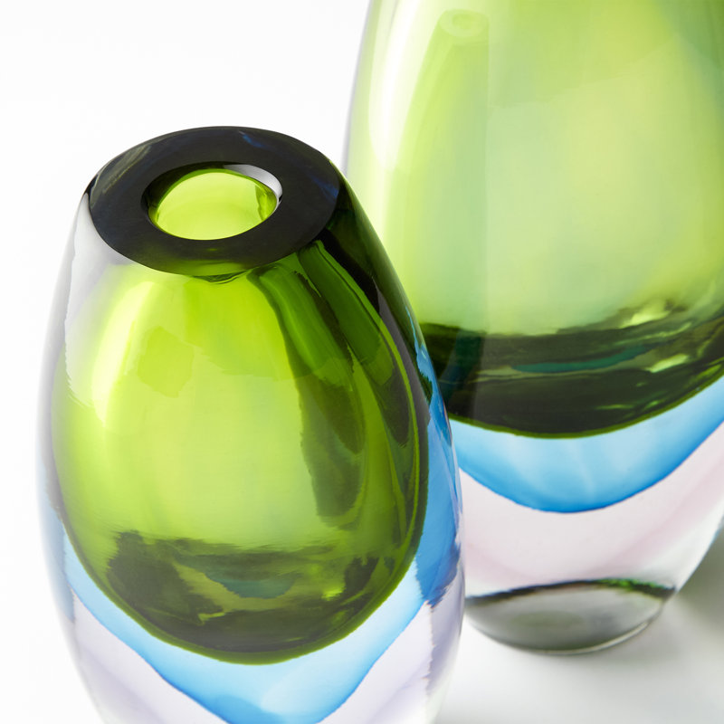 Canica Glass Table Vase, 10" H x 5" W x 3.5" D