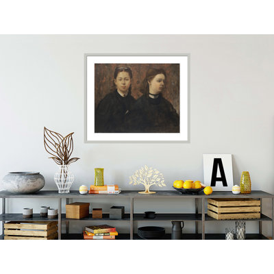 «Double Portrait - The Cousins of the Painter» par Edgar Degas, impression giclée encadrée