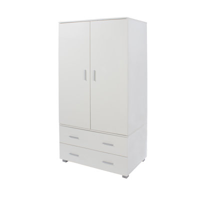 Lagano 2 Door, 2 Drawer Compact Wardrobe