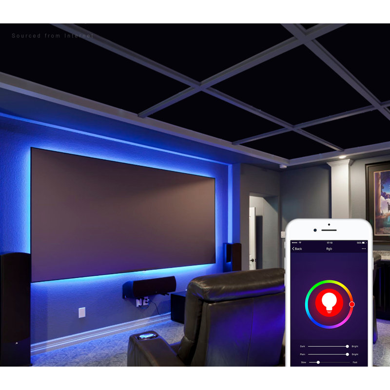 Barre d'éclairage intelligente à 4 lumières à DEL sous les armoires de 19,69 po, compatible avec Alexa, App Control