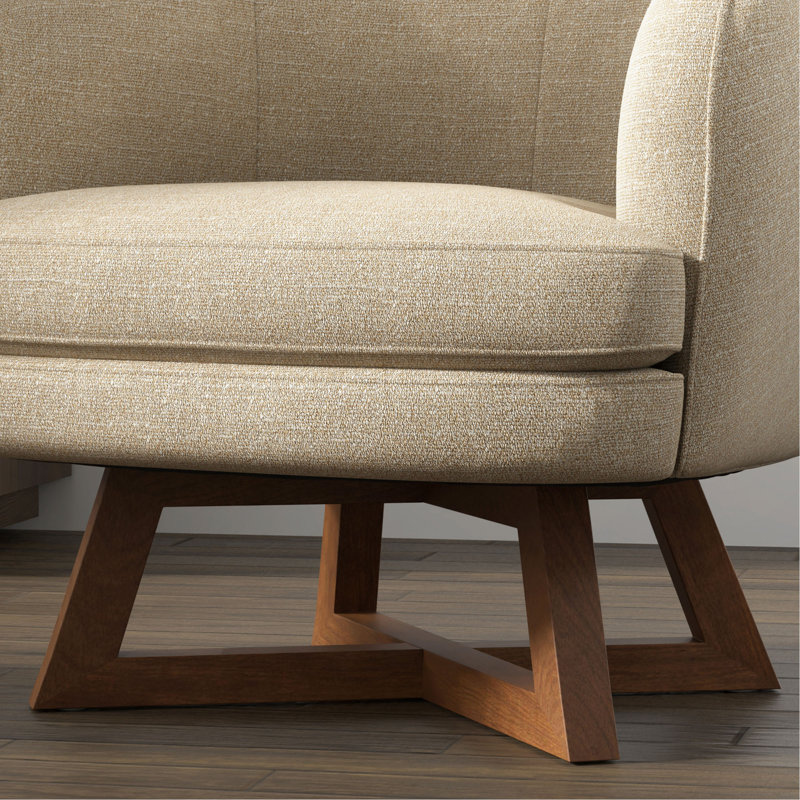Fauteuil d'appoint pivotant beige sable