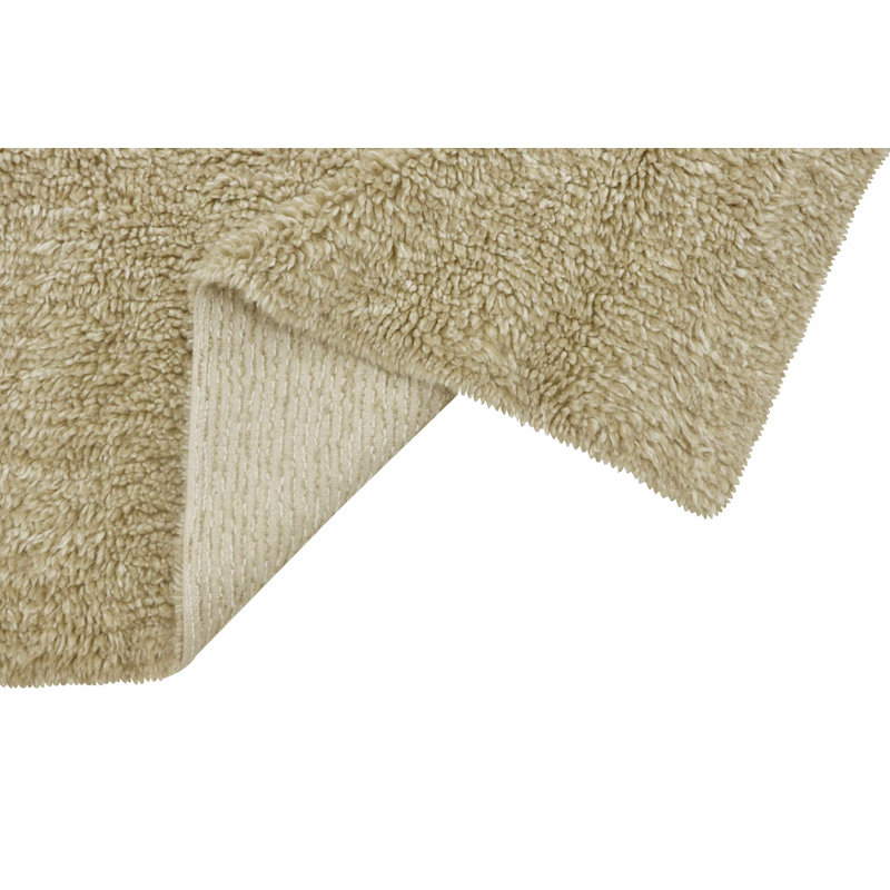 Sheep Of The World Hand Tufted Wool Area Rug in Sheep Beige, Rectangle 5'7" x 7'10"