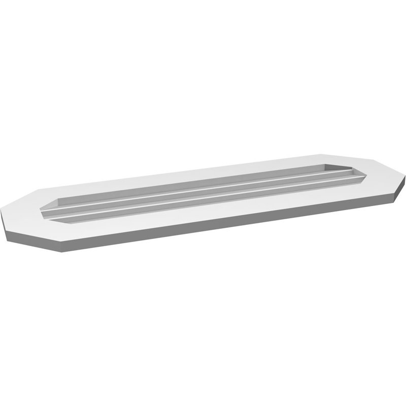 Évent horizontal gondole allongé en surface octogonal Signature, H 14 po x l 40 po x P 1 po