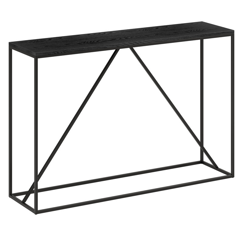 Console Table, 76 H x 114 W x 30 D cm, Black Grain
