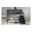 Grand lit mezzanine en métal avec escalier, tablettes de rangement et garde-robe - Grand lit superposé pour adultes, adolescents et enfants