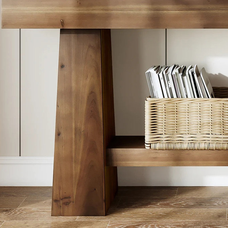 Console de style nordique simple brun moderne, H 31,5 po x l 59 po x P 13,8 po