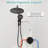 2-Spray Round Wall Bar Shower Kit With Hand Shower 1.8 GPM-107486638