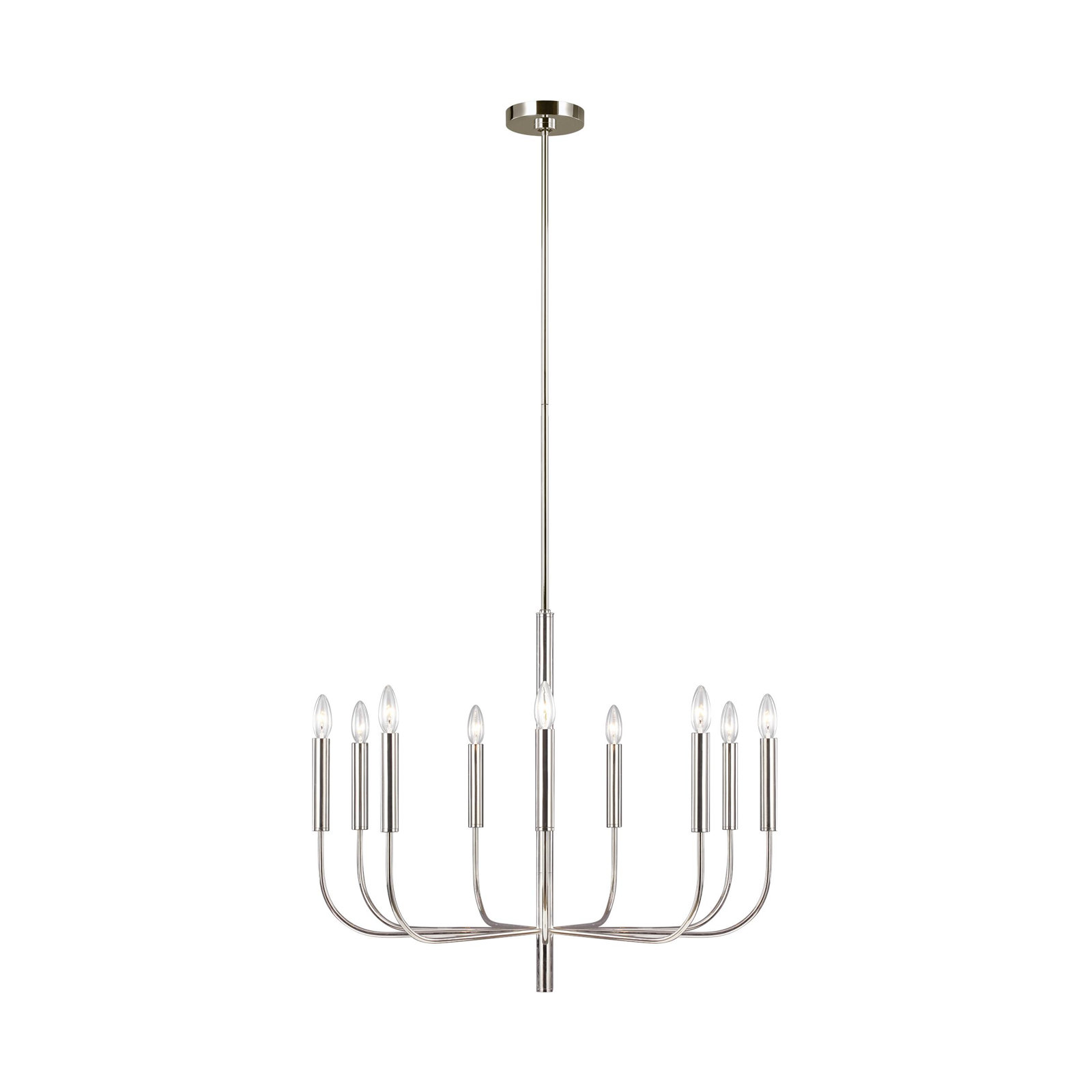 Tedder 9-Light Chandelier, Polished Nickel