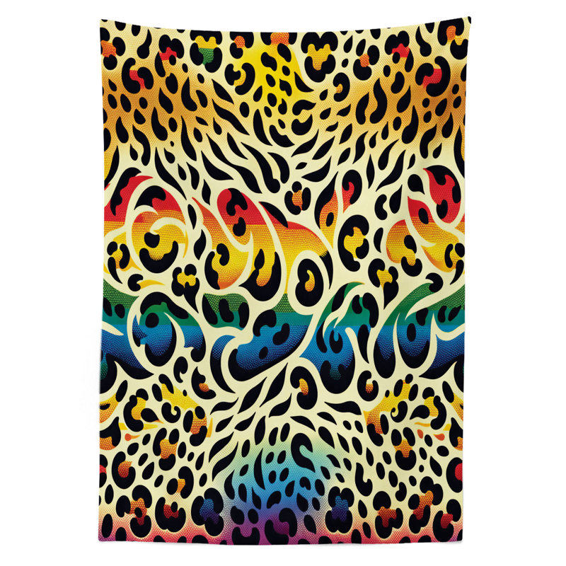 Annaleigh Rectangle Animal Print Microfiber Tablecloth, 70" Rectangle