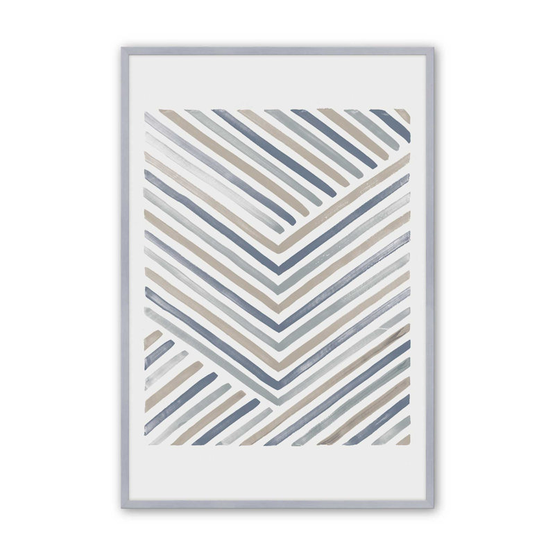 Linear Visions IV, impression, H 21,25 po x l 17,25 po, Encadrement ouvert, chrome poli