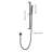 28-Inch Slide Bar Handheld Shower With 59-Inch Hose, Matte Black Bathroom Peculiarity, Adjustable Head For Vigorous Water Spray, Nozzles, Rust- Stainless And Union, Head, , Rust Steel