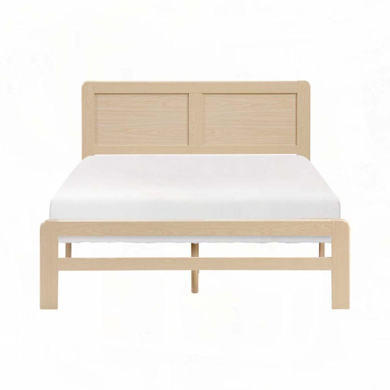 Lit plateforme en bois, Double