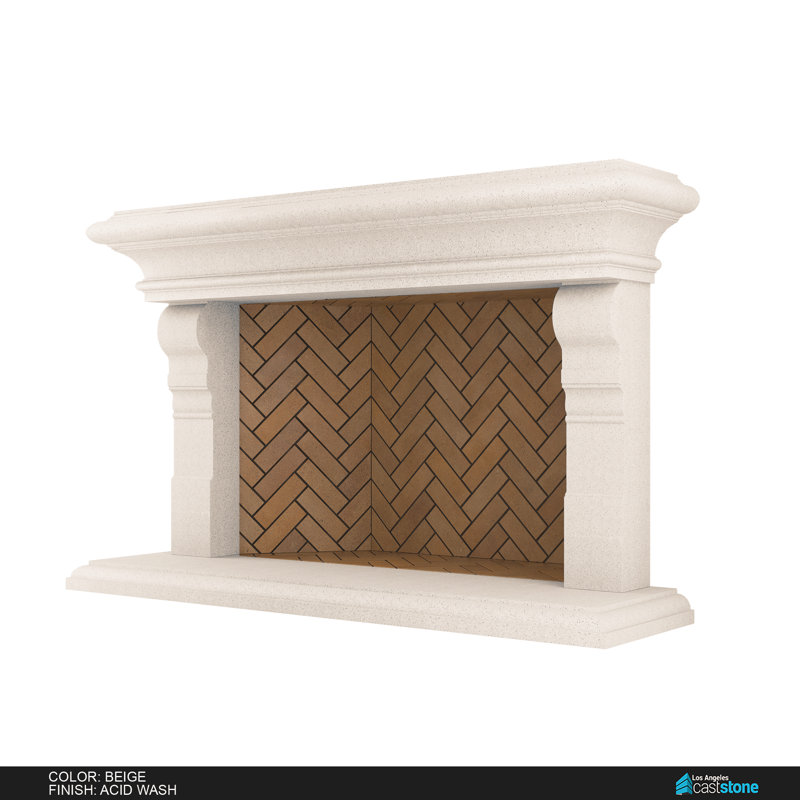 Areni Fireplace Surround, Acid Wash Beige