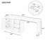 Buffet avec rangement extensible en panneau de fibres à densité moyenne pour table de salon