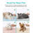 Fido Fave Self-Cleaning One-Button Hair Release Deshedding Comb with Comfortable Handle for Dogs & Cats, White