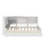 Lit plateforme simple avec tête de lit, tablettes et tiroirs de rangement-1322192776