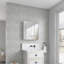 Armoire à pharmacie 24 po x l 26 po à surface sans miroir, armoire à pharmacie à bords biseautés, porte à ouverture à gauche (une seule armoire)-1485876881