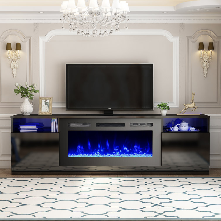 Brennah TV Stand for TVs up to 78" with Electric Fireplace Included  only TV Stand