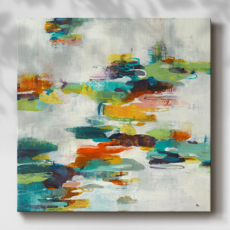 Toile tendue abstraite pastel abstrait V-Gallery URID12301-R, H 24 po x l 24 po