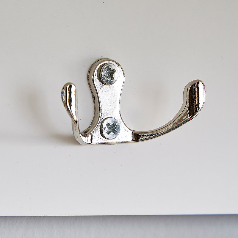 Chan Wall Mounted 4 Hook Coat Rack with Storage Shelf, White